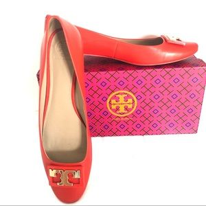 TORY BURCH GiGi Leather Low Heel Pump Samba Red
